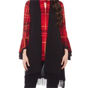 Peter Nygard Back Fringed Vest XS/S